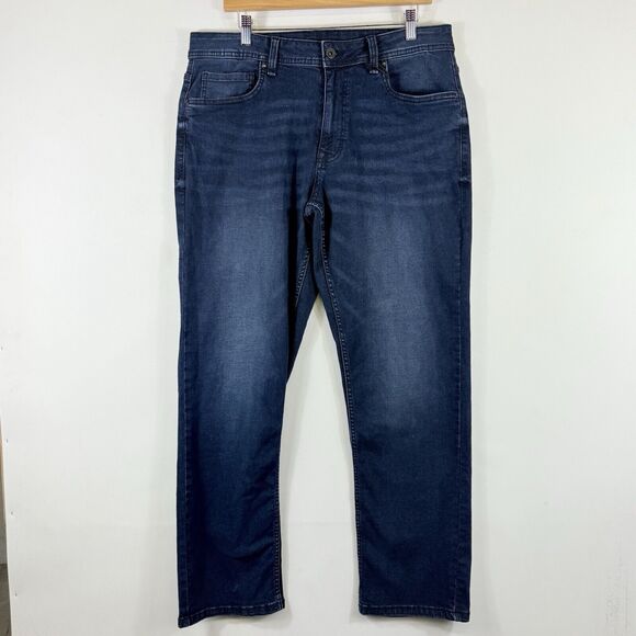 The Perfect Jean NYC Thick Thicc Knight Wash Whisker Jeans Men's 33 x 32 NEW NWT